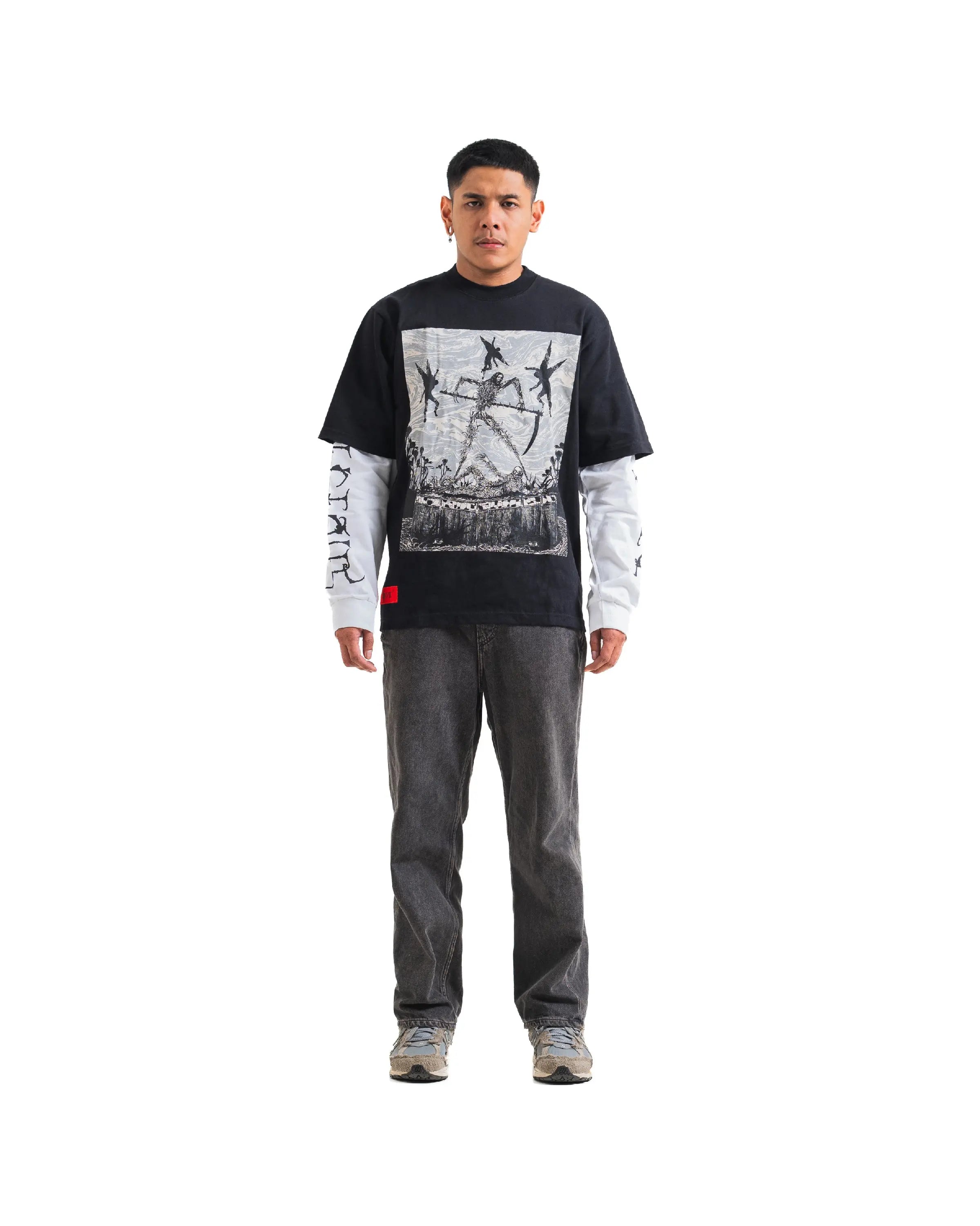 ABIGAIL X VICIOUS PAIN - JUDGEMENT Double Layered Longsleeve T-Shirt