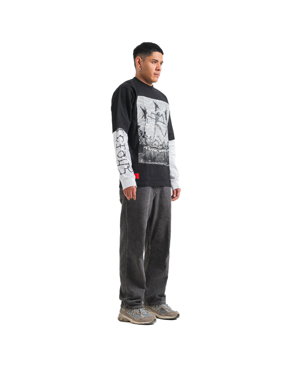 ABIGAIL X VICIOUS PAIN - JUDGEMENT Double Layered Longsleeve T-Shirt