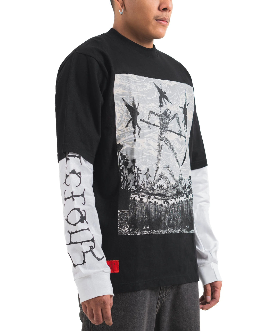 ABIGAIL X VICIOUS PAIN - JUDGEMENT Double Layered Longsleeve T-Shirt