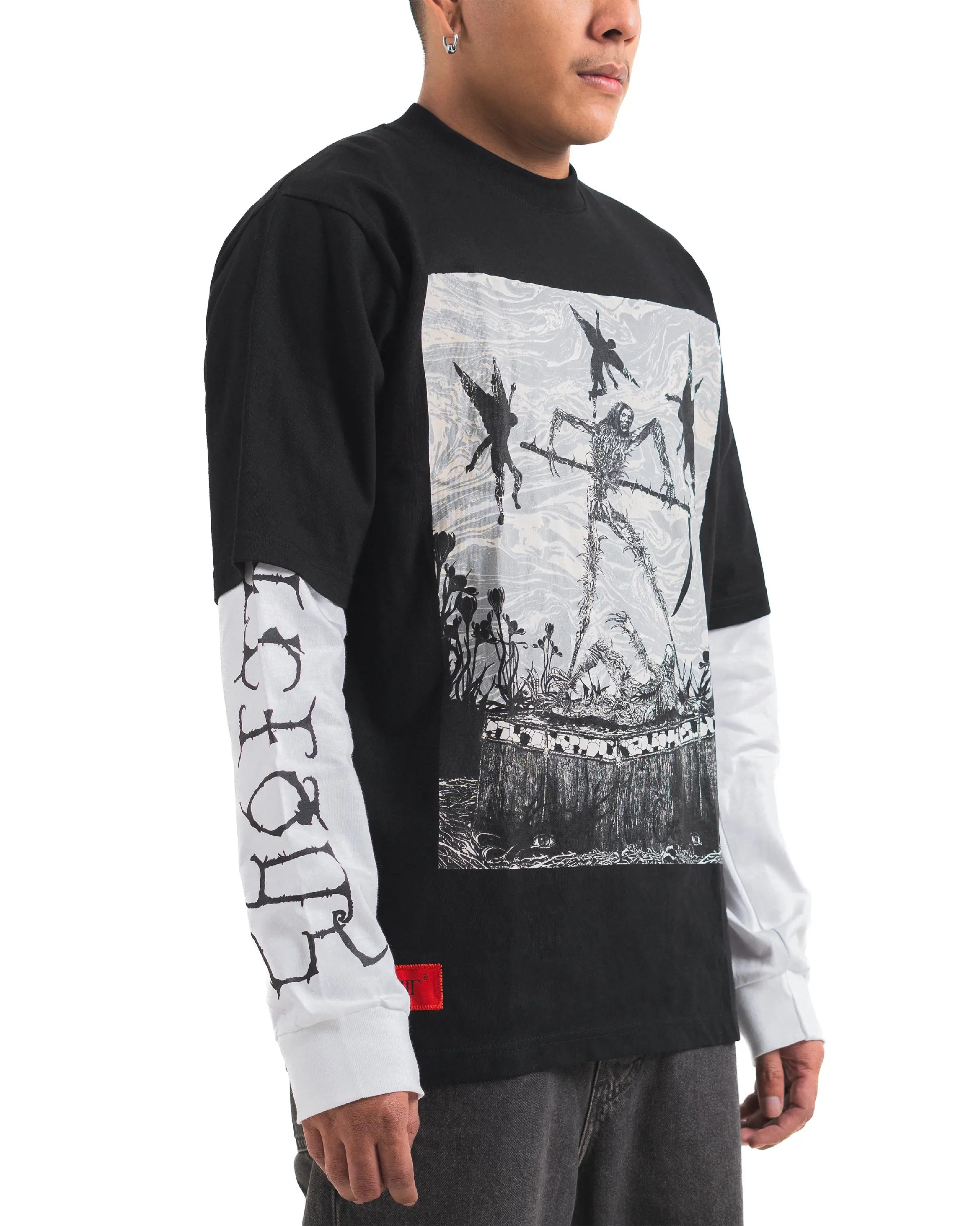 ABIGAIL X VICIOUS PAIN - JUDGEMENT Double Layered Longsleeve T-Shirt