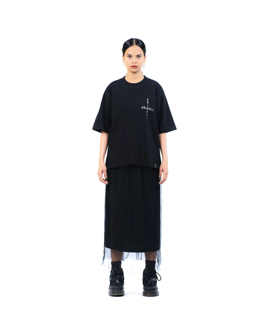 LEIGH BLACK - Oversized Shortsleeve T-Shirt