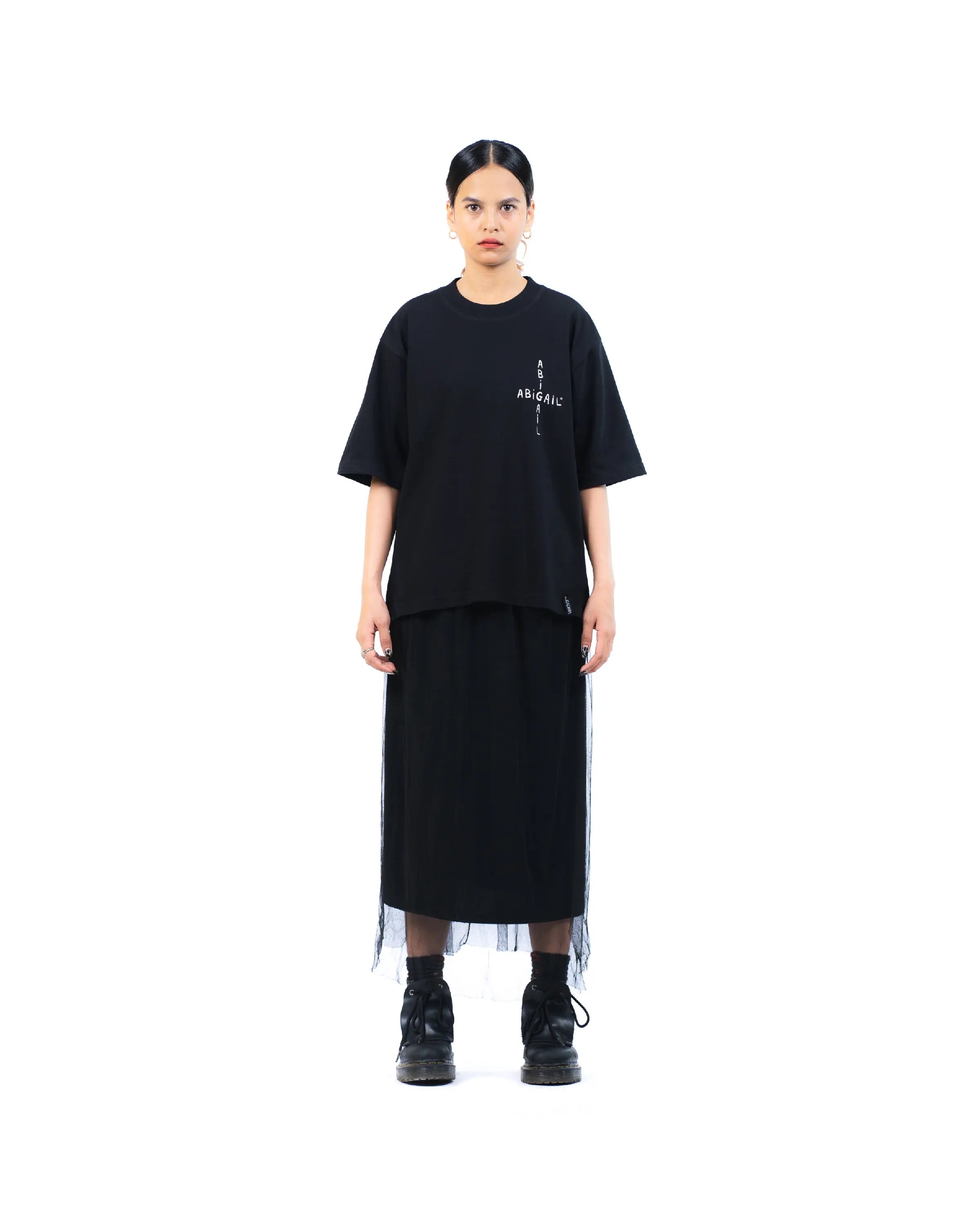 LEIGH BLACK - Oversized Shortsleeve T-Shirt