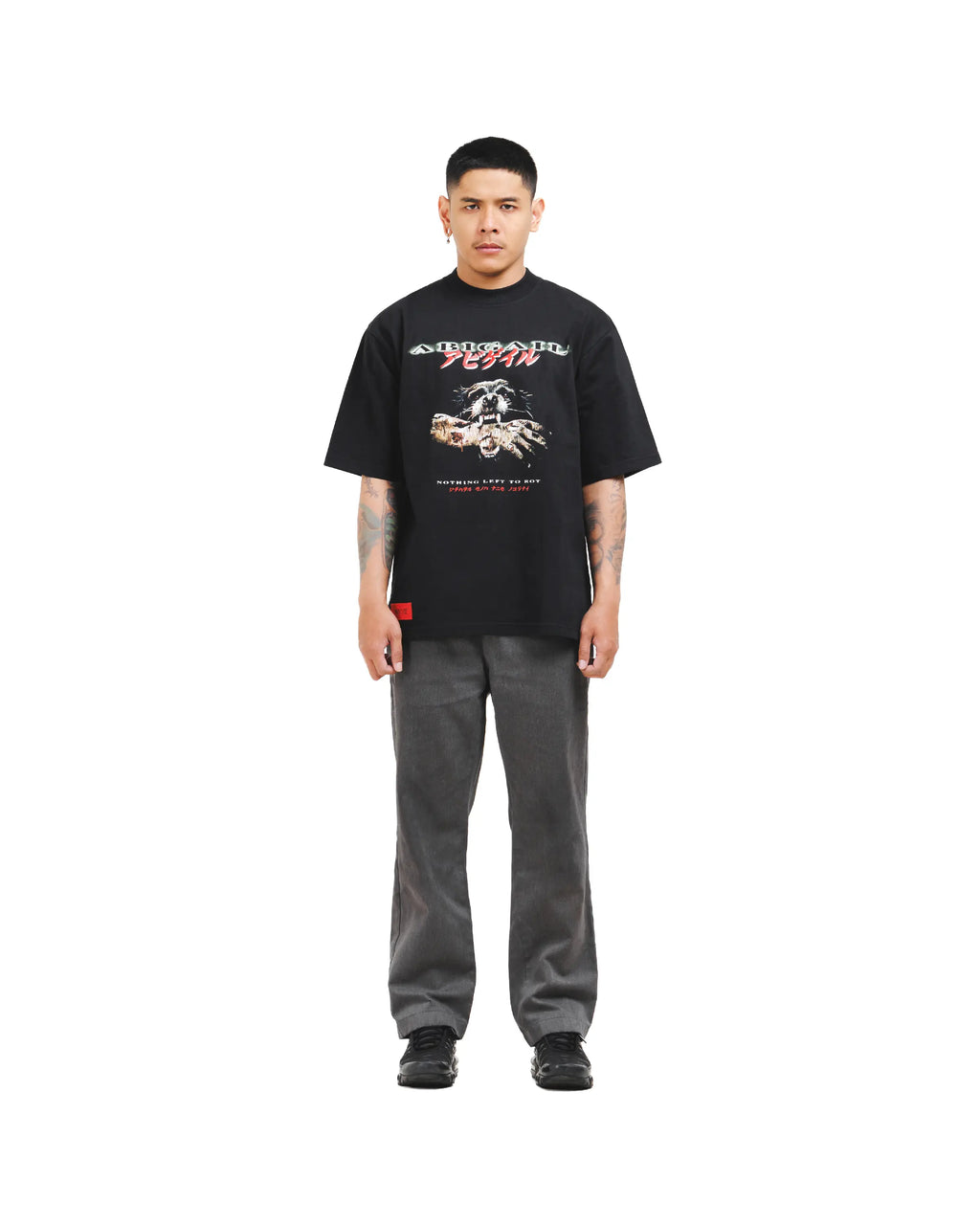 SLATER BLACK - Oversized Shortsleeve T-Shirt