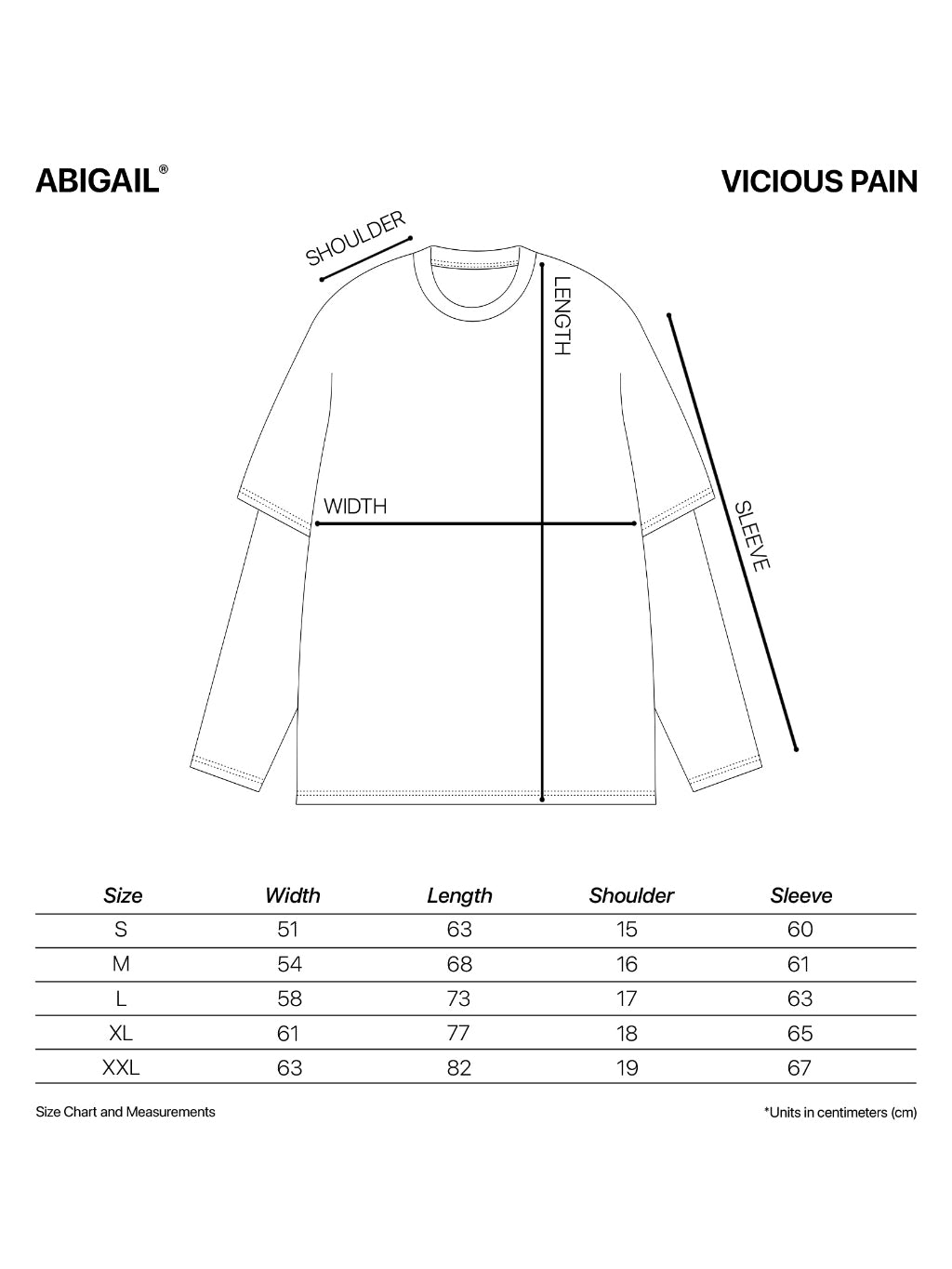 ABIGAIL X VICIOUS PAIN - JUDGEMENT Double Layered Longsleeve T-Shirt
