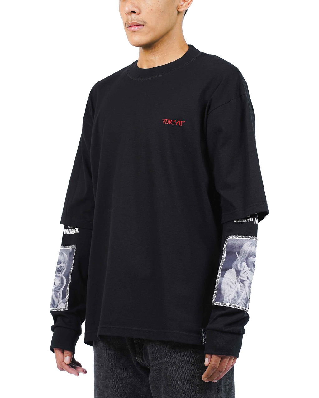 CASEY - Double Layered Longsleeve T-Shirt